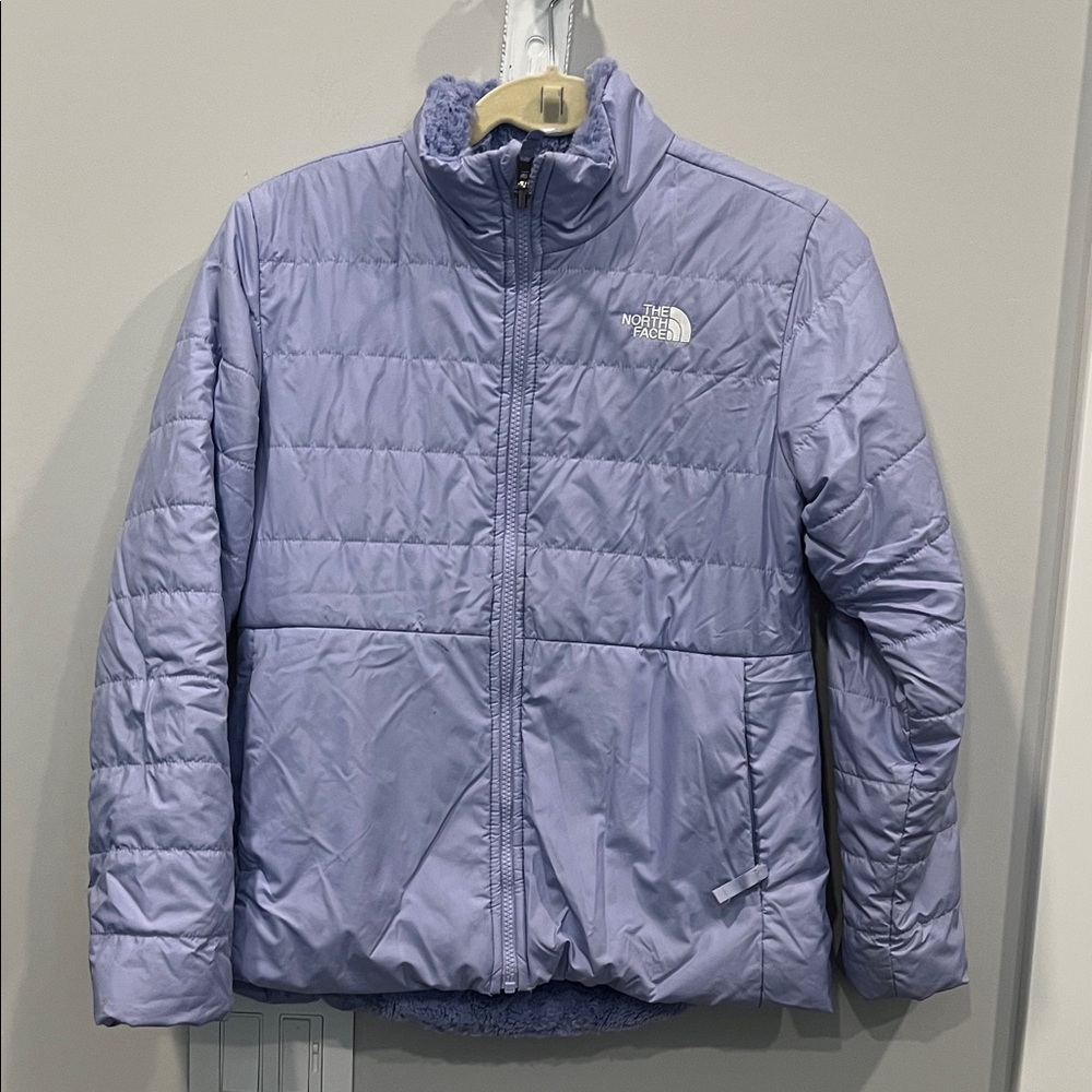 The North Face Kids Light Purple Reversible Puffer Jacket